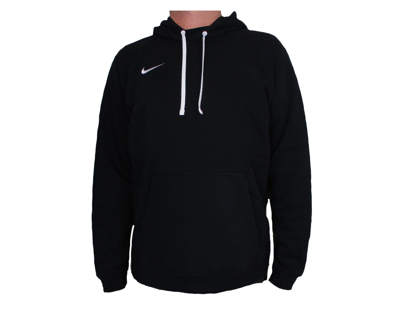 Nike Club 19 Herren M Fleece Kapuzenpullover Hoodie Schwarz