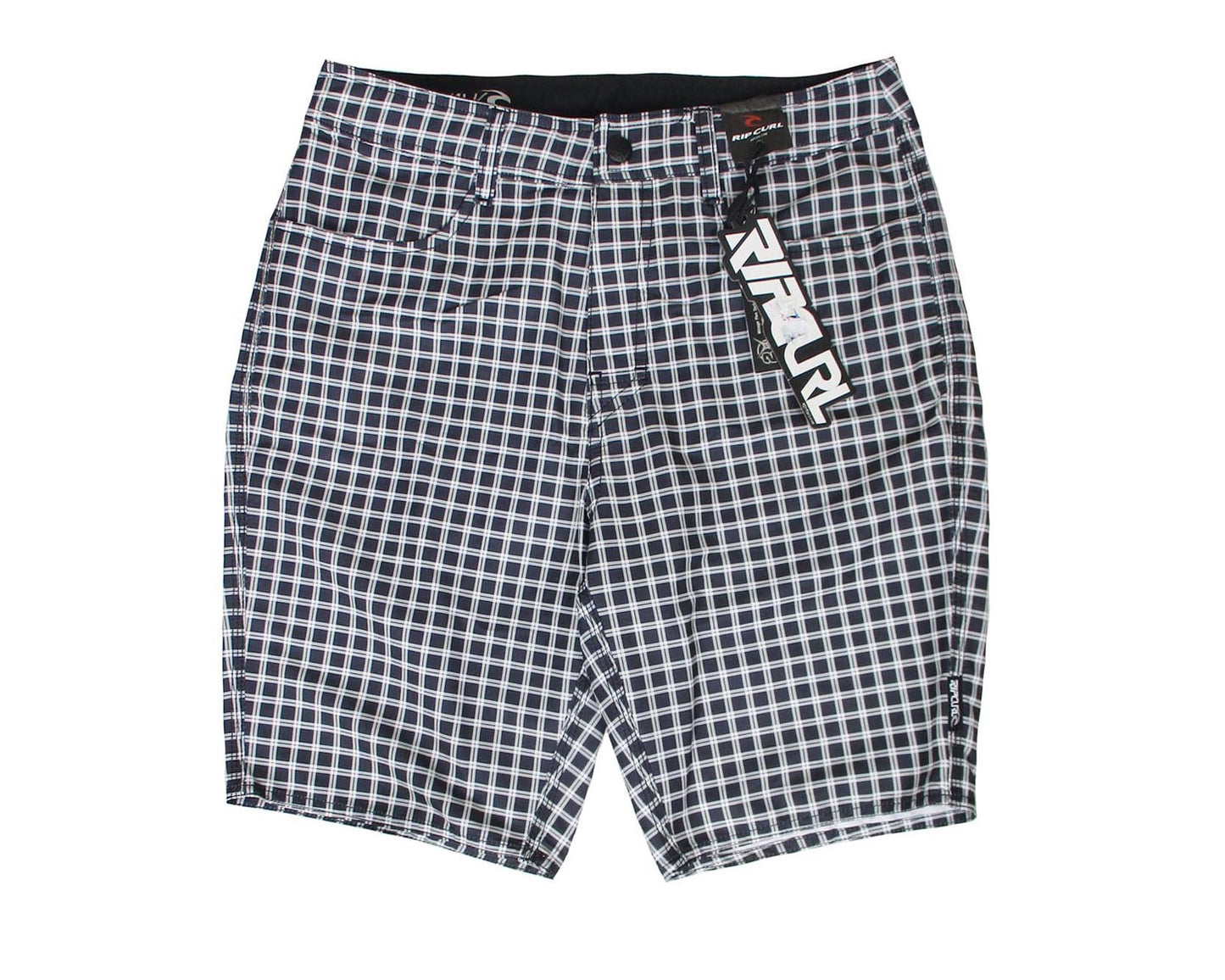 Rip Curl Board Shorts Bermuda Crime Wave schwarz für Herren, Größe 29, Knopfverschluss, Taschen, eingesticktes Logo