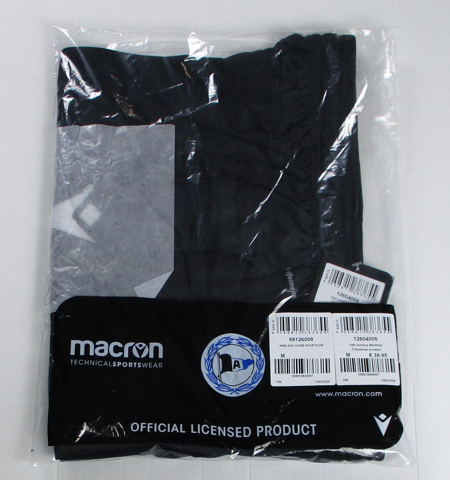 DSC Arminia Bielefeld Trikothose/Shorts 2020/21 Home Herrengröße Macron
