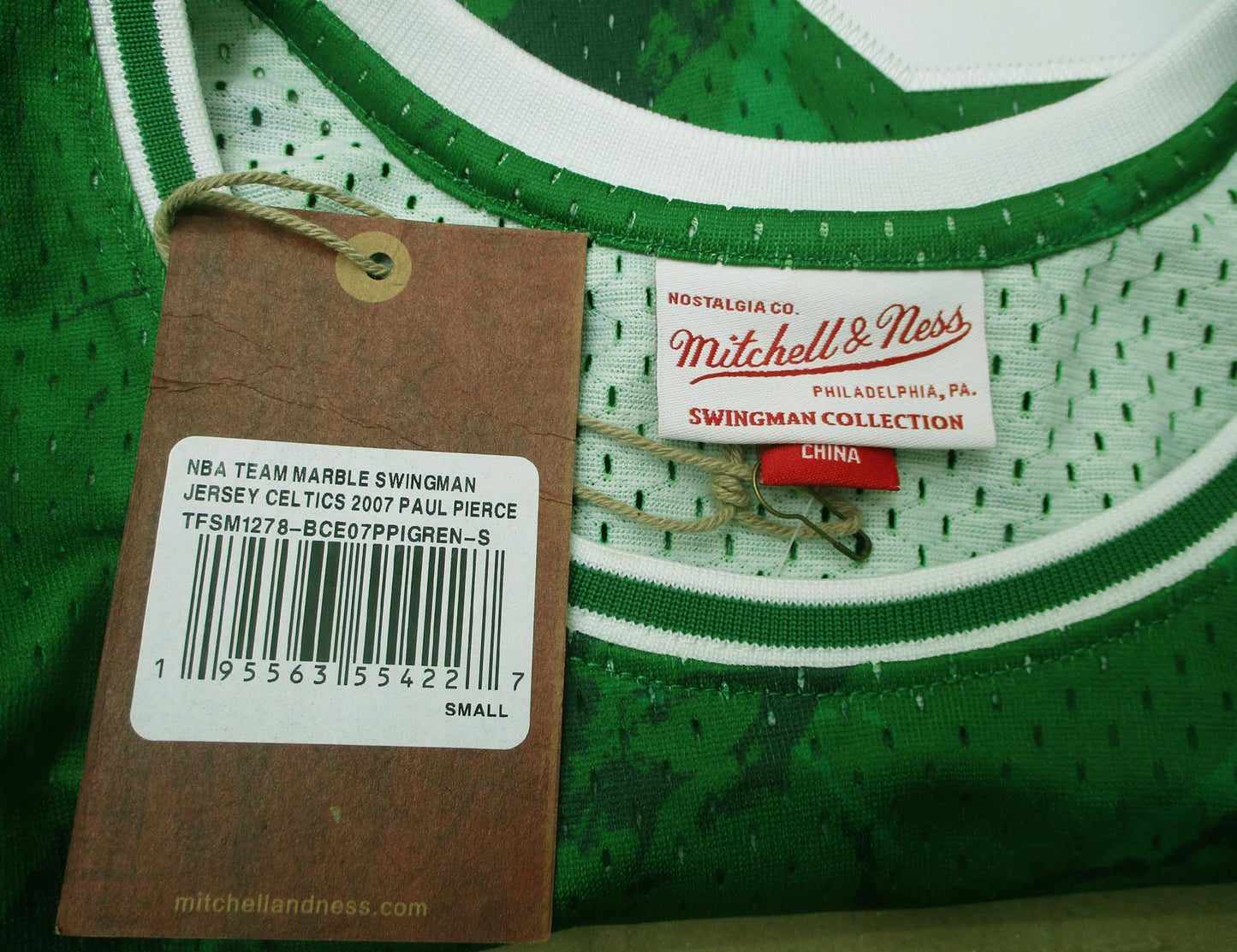 Boston Celtics Team Trikot Marble Swingman NBA Paul Pierce 2007 Mitchell & Ness
