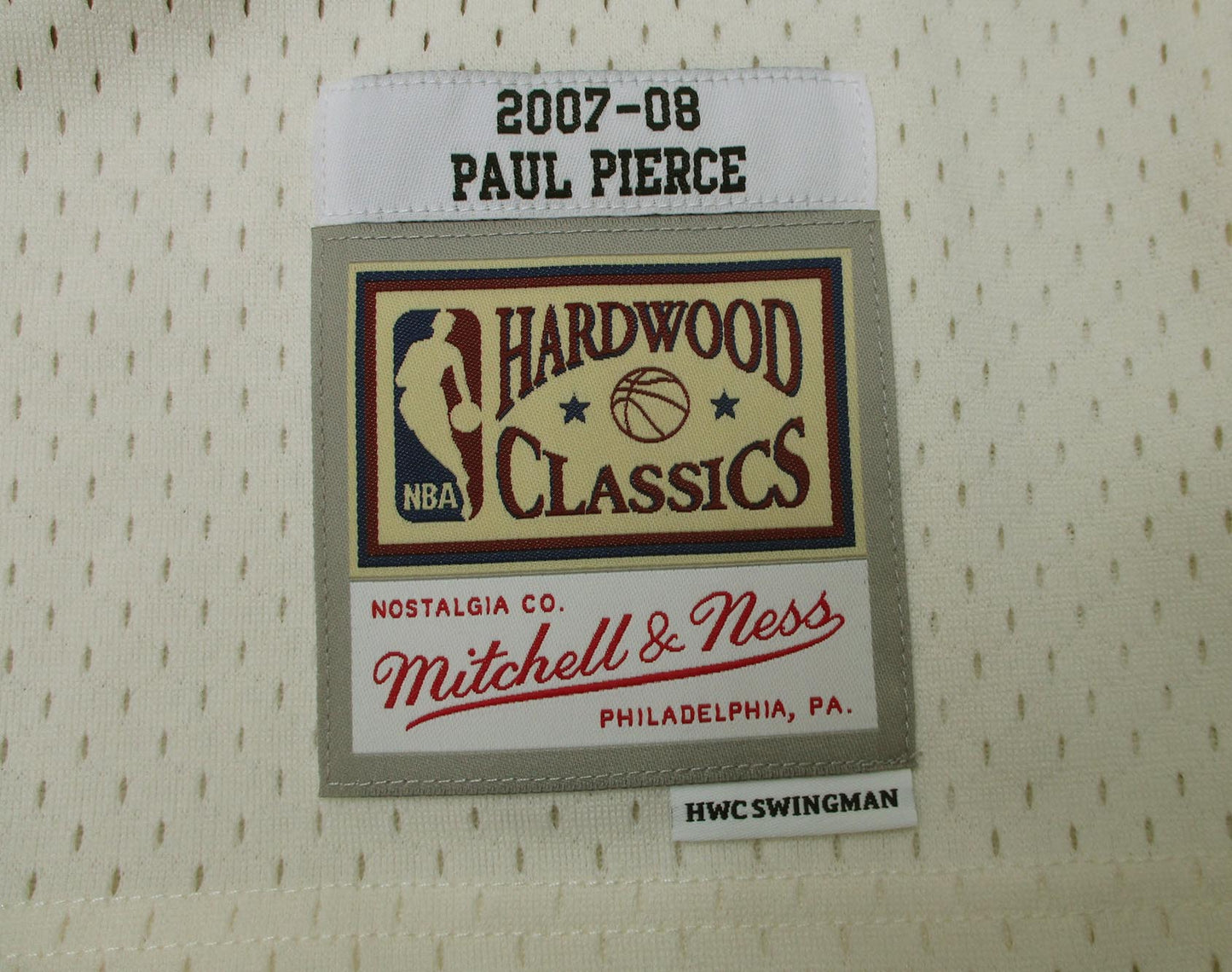 Boston Celtics Team Trikot Cream Swingman NBA Paul Pierce 2007 Mitchell & Ness
