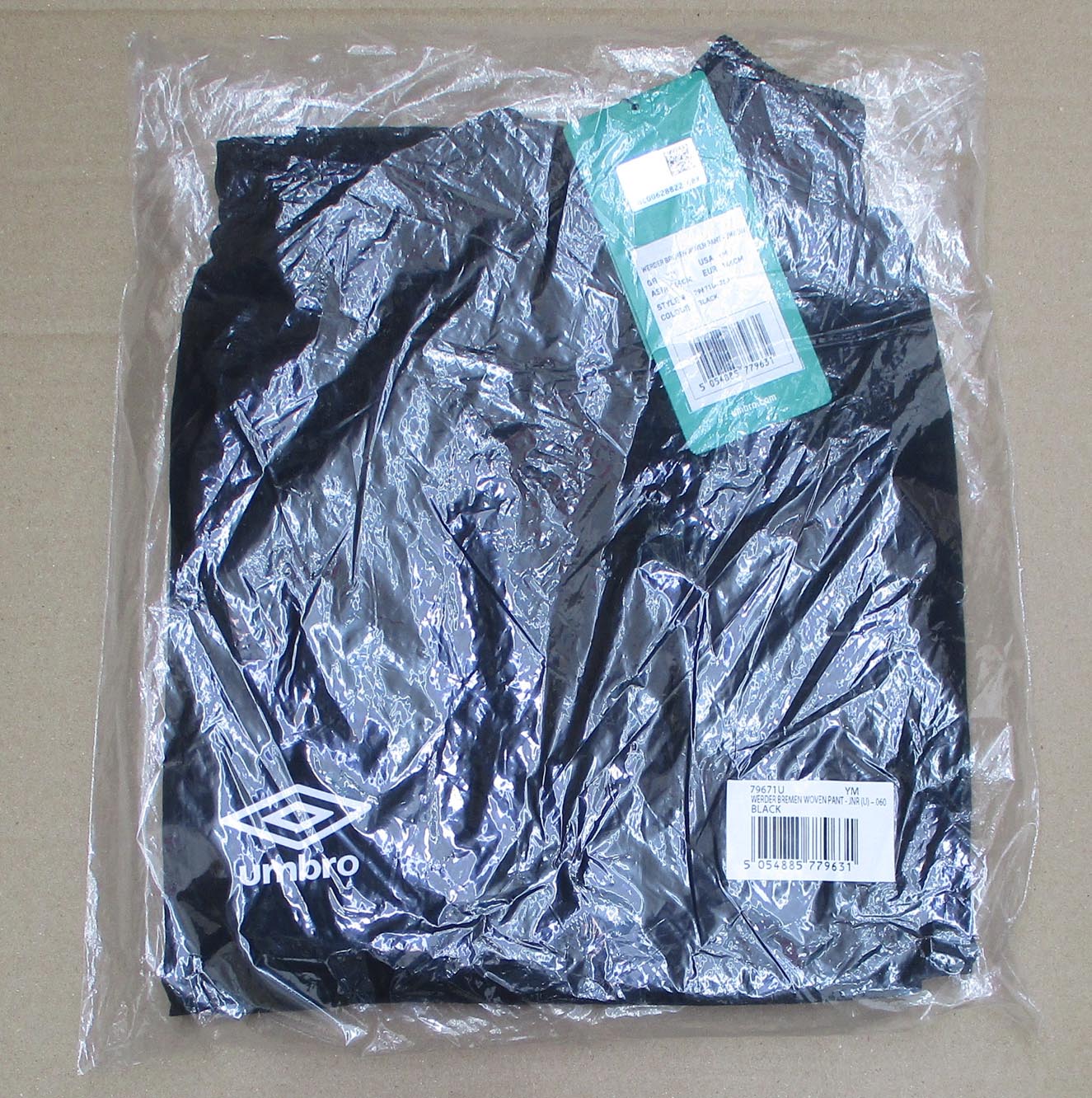 SV Werder Bremen Trainingshose Woven Pant 2022/23 Umbro Kindergröße Black