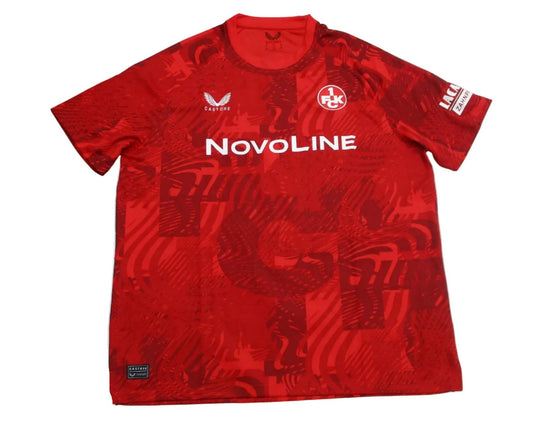 Original 1. FC Kaiserslautern Home Trikot 2024/25 von Castore in Rot, Herren XXL, neu mit Etiketten und eingesticktem Vereinswappen.