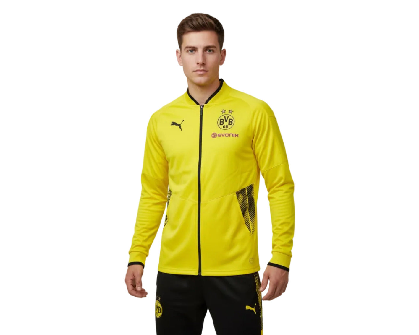 Borussia Dortmund Trainingsjacke Stadium Cyber Yellow Puma 2017/18 Herren neu mit Etikett