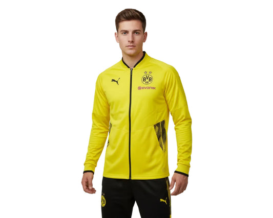 Borussia Dortmund Trainingsjacke Stadium Cyber Yellow Puma 2017/18 Herren neu mit Etikett