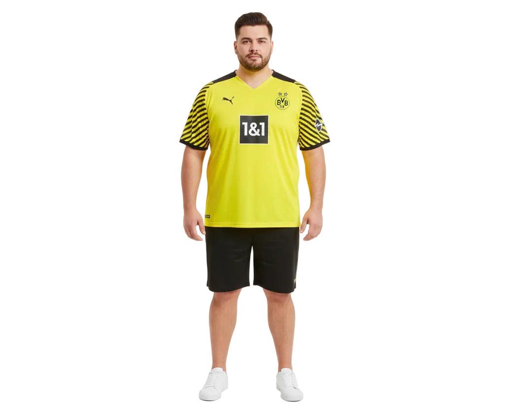 Borussia Dortmund Heimtrikot 2021/22 von Puma in Übergröße 4XL 5XL mit eingesticktem BVB-Wappen
