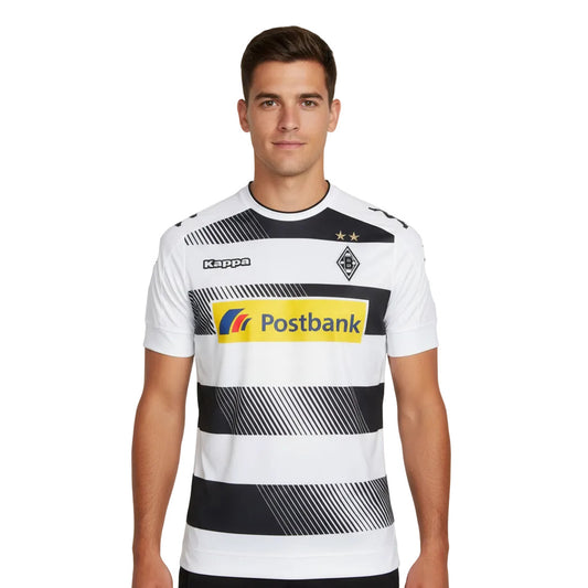 Borussia Mönchengladbach Heimtrikot 2016 2017 Kappa Herren grün weiß mit eingesticktem Vereinswappen und Logo