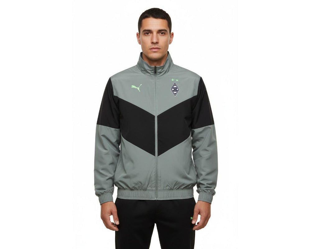 Borussia Mönchengladbach Pre-Match Trainingsjacke Puma 2021/22 mit eingesticktem Vereinswappen