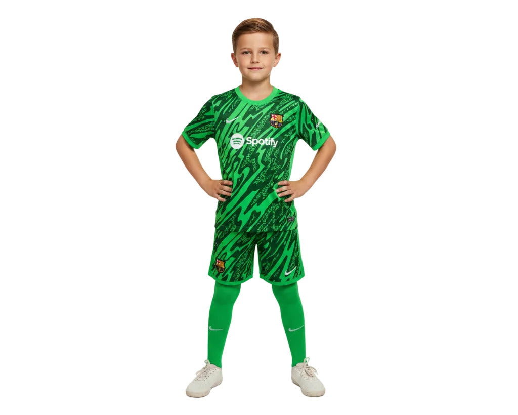 FC Barcelona Minikit Trikot Set Kindergröße Torwart Nike 2024/25