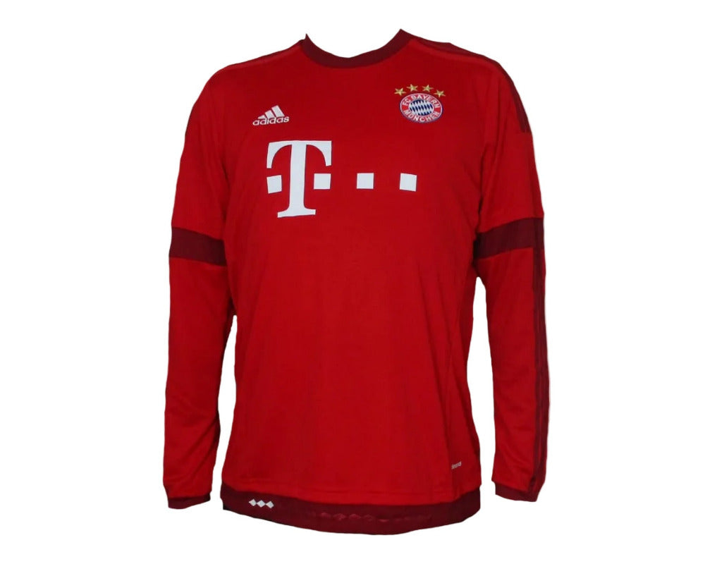 FC Bayern München Trikot Home 2015/16 Longsleeve Adidas rot neu mit Etikett eingesticktes Wappen