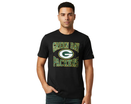 Green Bay Packers T-Shirt Herren New Era NFL Fan Shirt aus Baumwolle mit Logo Siebdruck