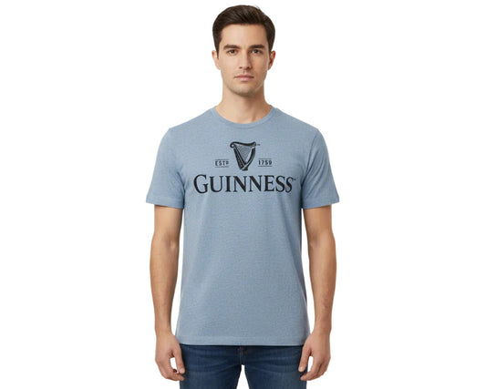 Guinness Herren T-Shirt Grau Poetic Brands mit Siebdruck Logo