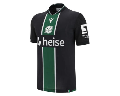 Hannover 96 Away Trikot 2025/26 Macron Herren – Schwarz-Grün, Eco Brightex, eingesticktes Wappen