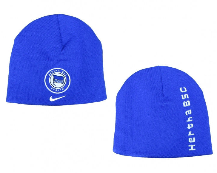 Hertha BSC Berlin Nike Mütze Beanie blau mit eingesticktem Vereinswappen Neu