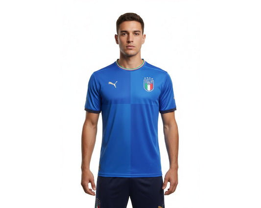Italien Trikot Home 2022/23 Puma Herren – originales Heimtrikot der italienischen Fußballnationalmannschaft mit eingesticktem Wappen