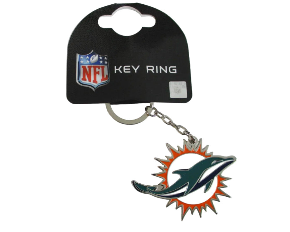 Miami Dolphins NFL Schlüsselanhänger Original Merchandise mit Teamlogo – neu und originalverpackt