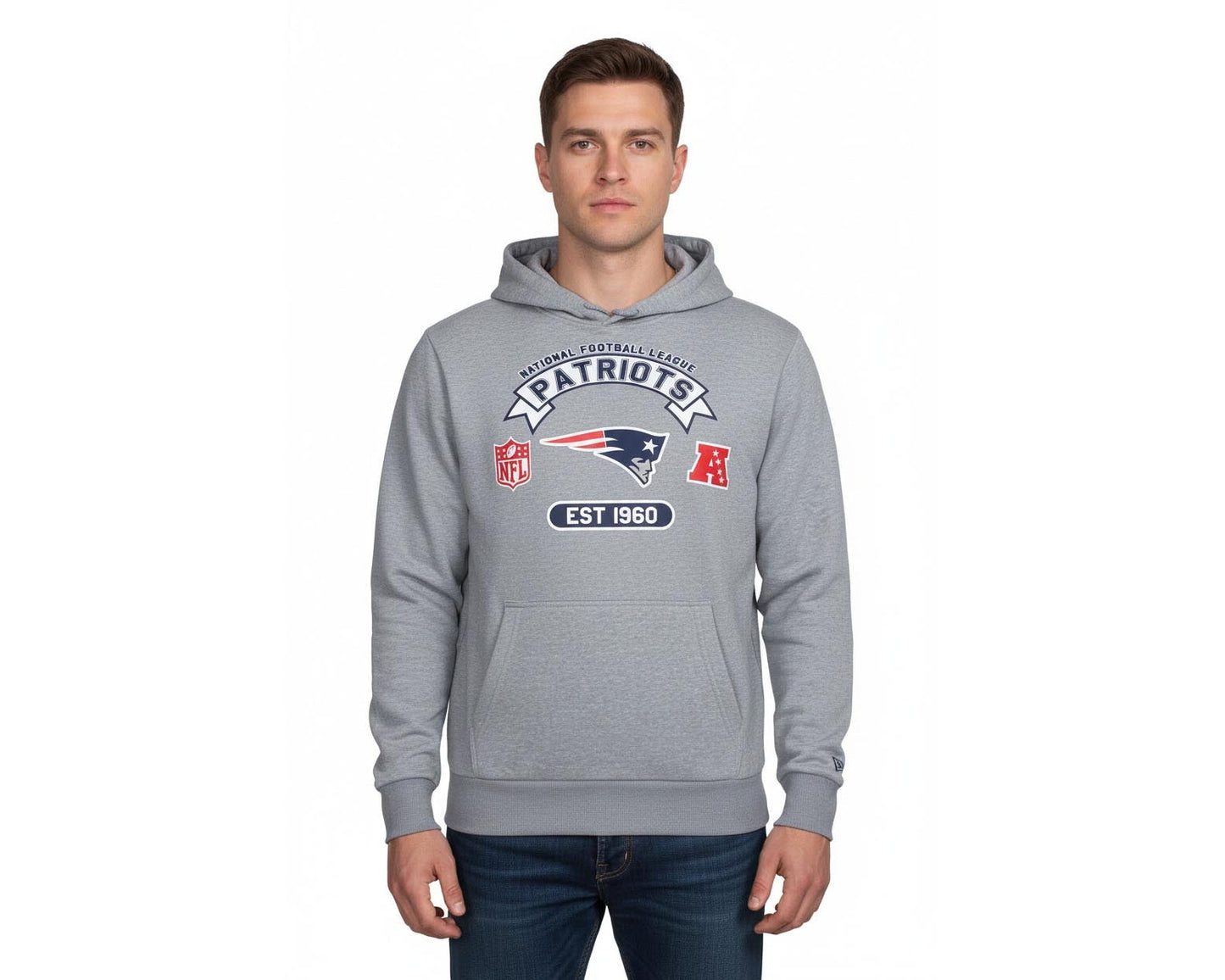 ew England Patriots Hoodie Herren von New Era, NFL Kapuzenpullover, mit Vereinslogo