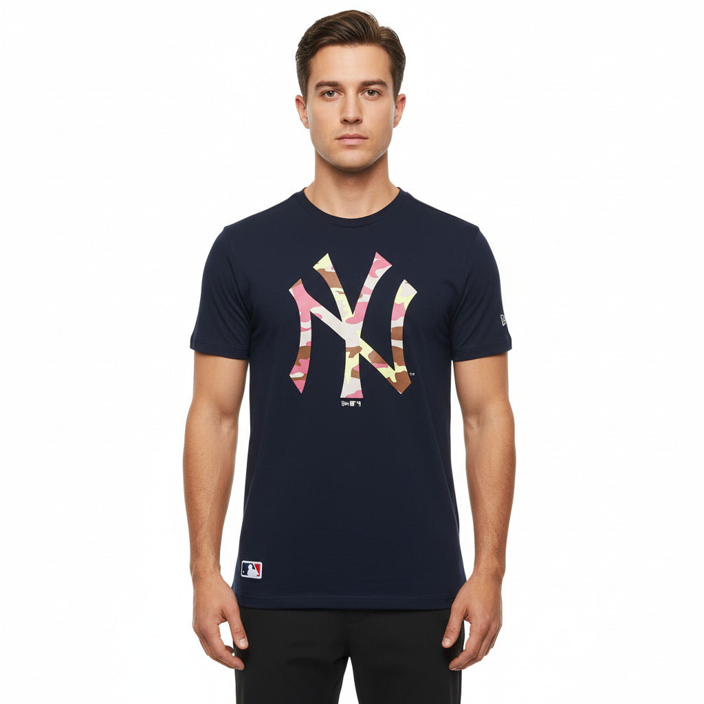🧢 New York Yankees T-Shirt von New Era – Offizielles MLB Logo | Navy