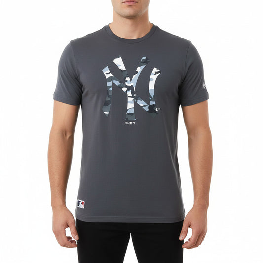 New York Yankees T-Shirt von New Era – Offizielles MLB Logo NEYYAN Grey