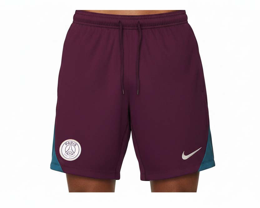 Paris Saint-Germain Strike Shorts 2024/25 Nike Herren Trainingshose rot mit eingesticktem PSG Wappen und Nike Logo