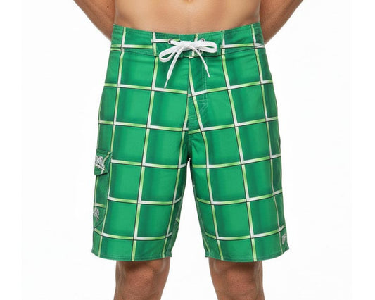 Rip Curl Board Shorts Bermuda Stoked Green Herren, CBORXY Green, 100% Polyester, Kordelbund