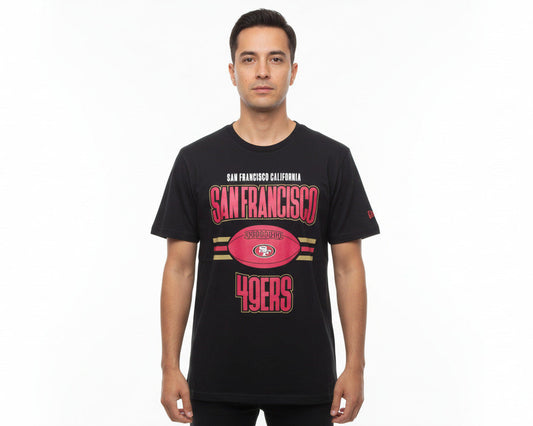 San Francisco 49ers T-Shirt Herren New Era NFL Fan Shirt aus Baumwolle mit Logo Siebdruck