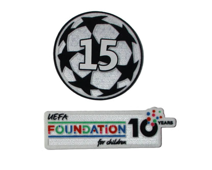 UEFA Champions League Logo Flock Foundation Badge Real Madrid Set 2025-26 offizieller Sporting ID Ärmelpatch getragen von Real Madrid