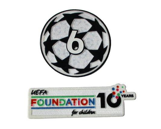 UEFA Champions League Logo Flock Foundation Badge of Honour 6 2025/26 – offizieller Ärmelpatch von Sporting ID