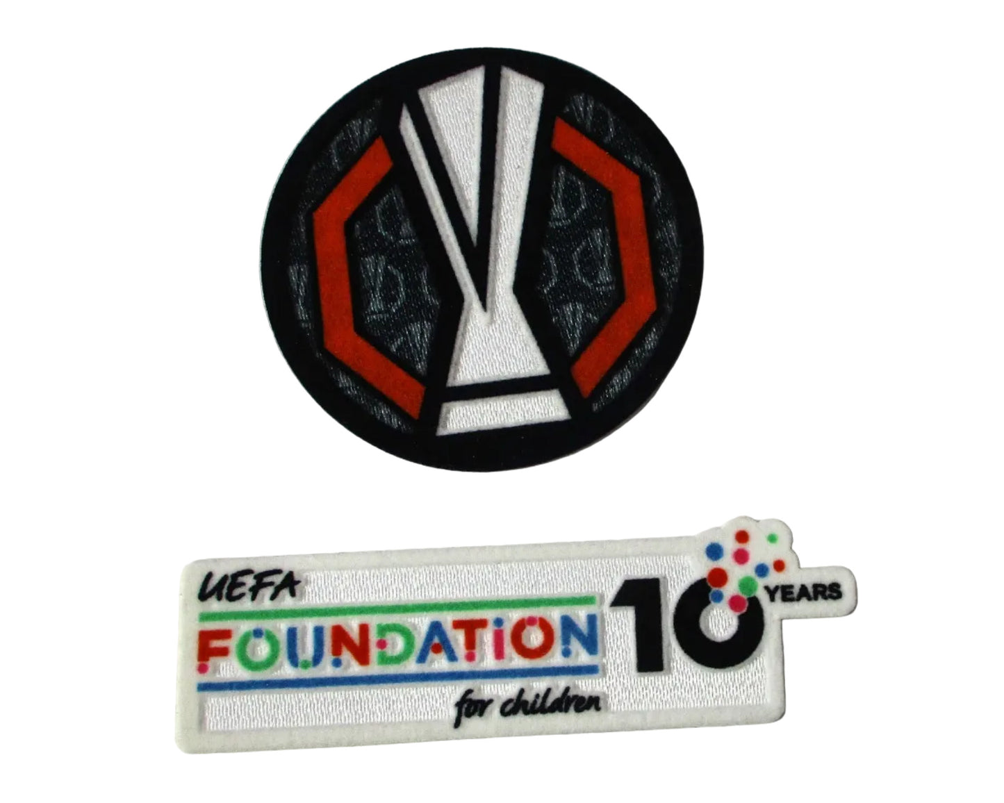 UEFA Europa League Logo Foundation Flock 2025/26 offizieller Ärmel-Patch von Sporting ID für Fußballtrikots