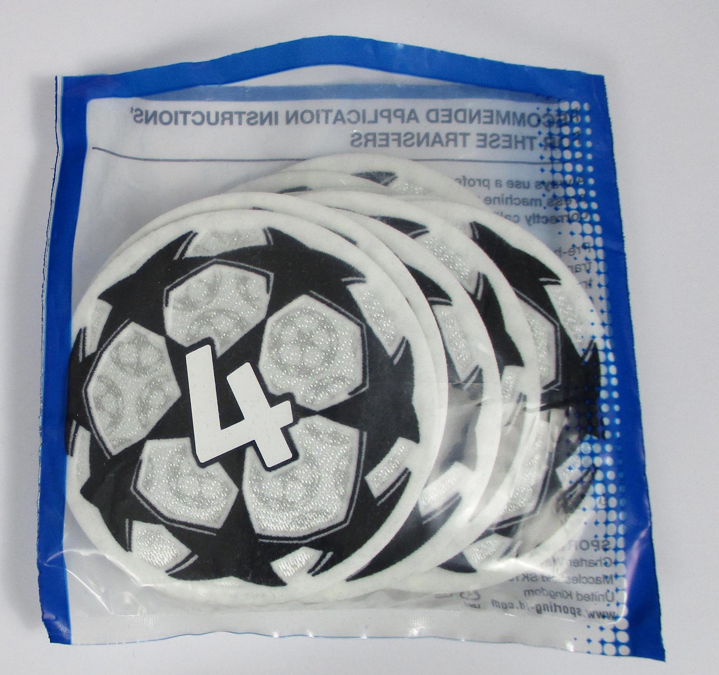 UEFA Champions League Logo Flock Foundation Badge of Honour 4 Set 2021-24