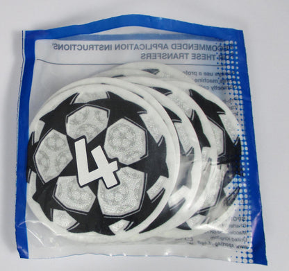 UEFA Champions League Logo Flock Foundation Badge of Honour 4 Set 2021-24