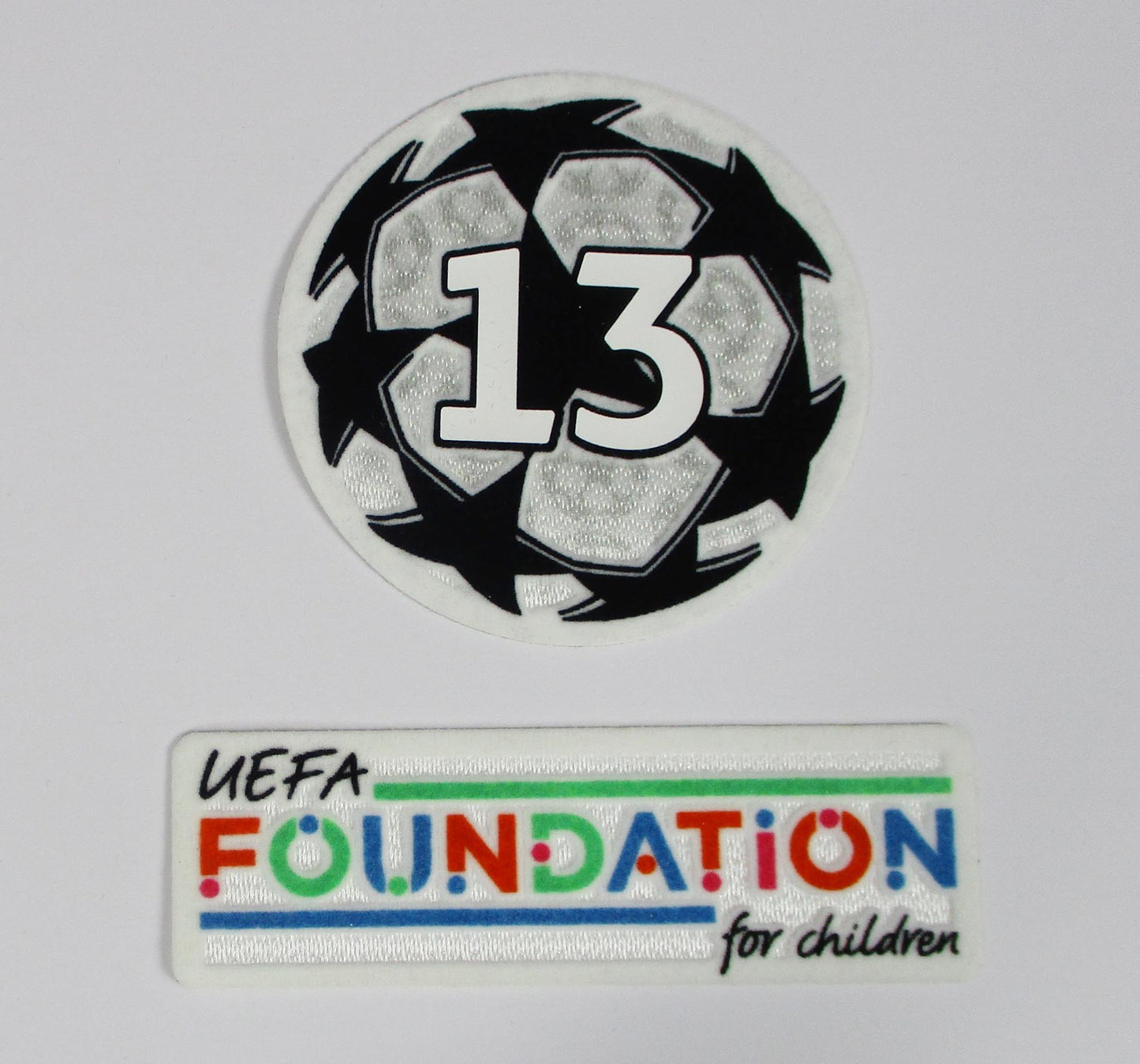 UEFA Champions League Logo Flock Foundation Badge of Honour 13 Set 2021-24