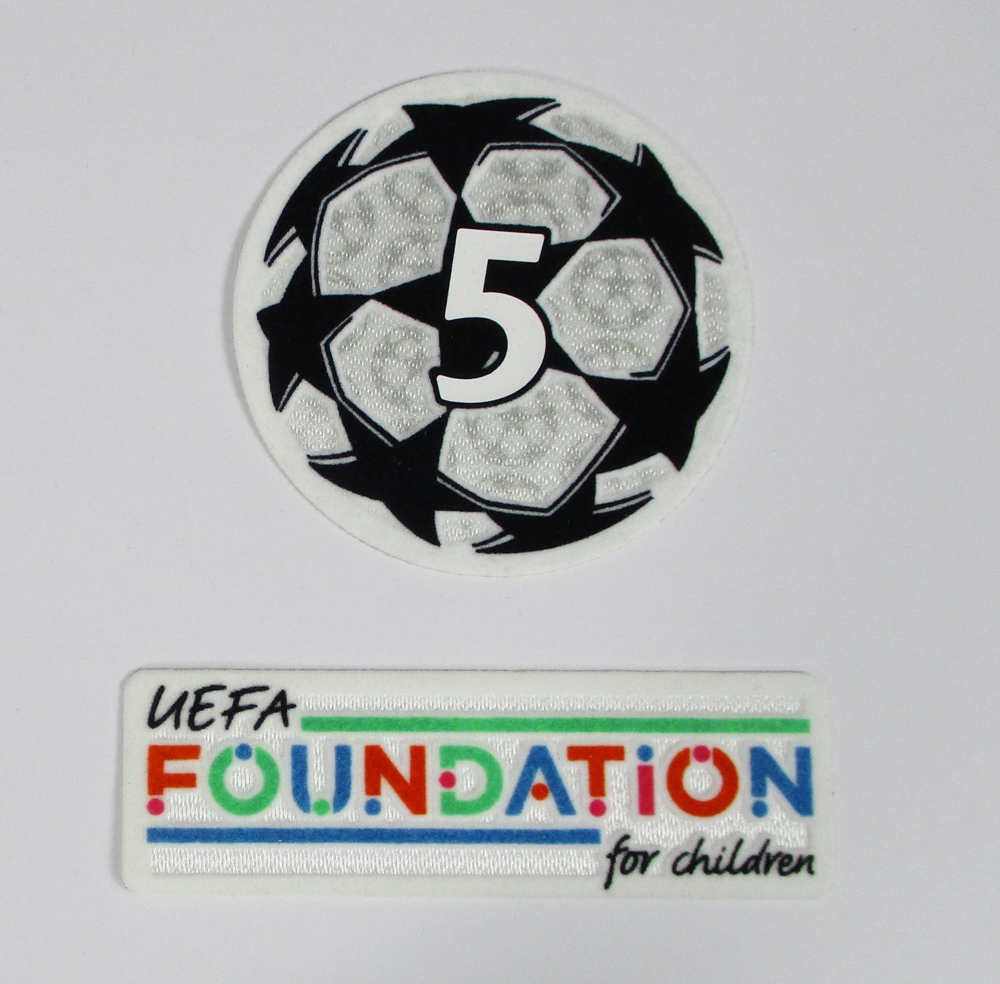 UEFA Champions League Logo Flock Foundation Badge of Honour 5 Set 2021-24