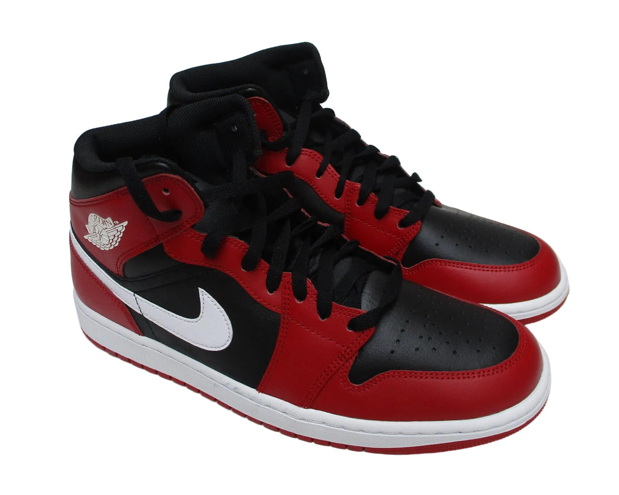 Air Jordan 1 Mid Sneaker Black White Gym Red Nike DQ8426 061 Seitenansicht