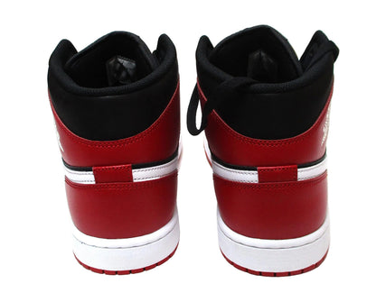 Air Jordan 1 Mid Sneaker Black White Gym Red Nike DQ8426 061 Rückansicht