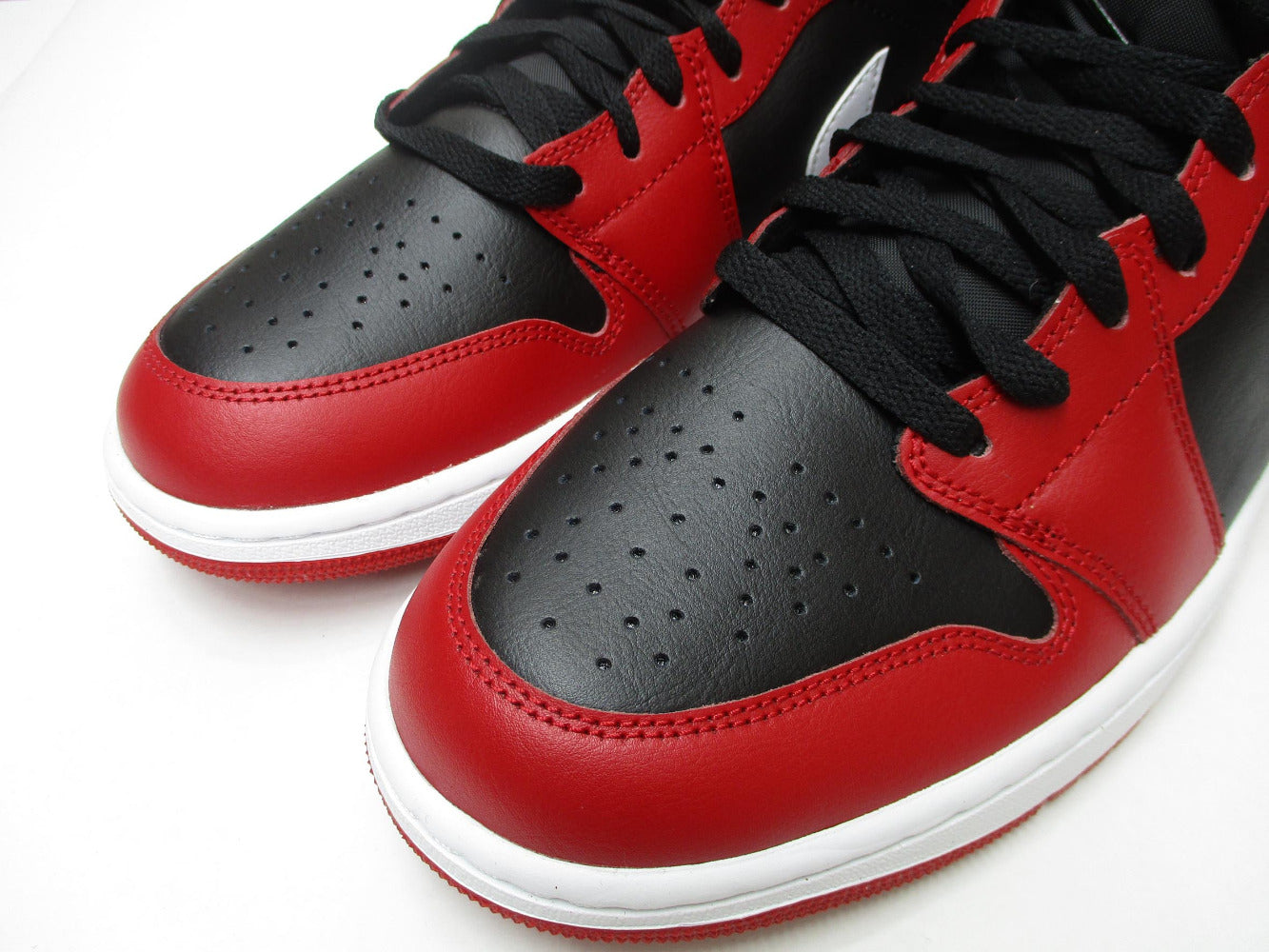 Air Jordan 1 Mid Sneaker Black White Gym Red Nike DQ8426 061 Kappe