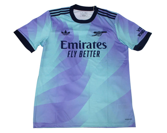 Arsenal London Third Trikot 2024/25 Adidas Herren mit eingesticktem Vereinswappen, Adidas Logo und Aeroready Technologie.