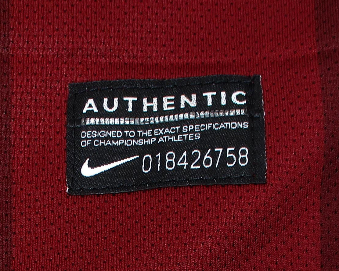 Aston Villa Player Issue Heimtrikot 2008/09 von Nike ohne Sponsor. Original Spielertrikot Vintage Premier League. Herrentrikot in XXL Detailansicht Authentic Label.