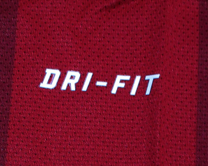 Aston Villa Player Issue Heimtrikot 2008/09 von Nike ohne Sponsor. Original Spielertrikot Vintage Premier League. Herrentrikot in XXL Detailansicht Dri-Fit.