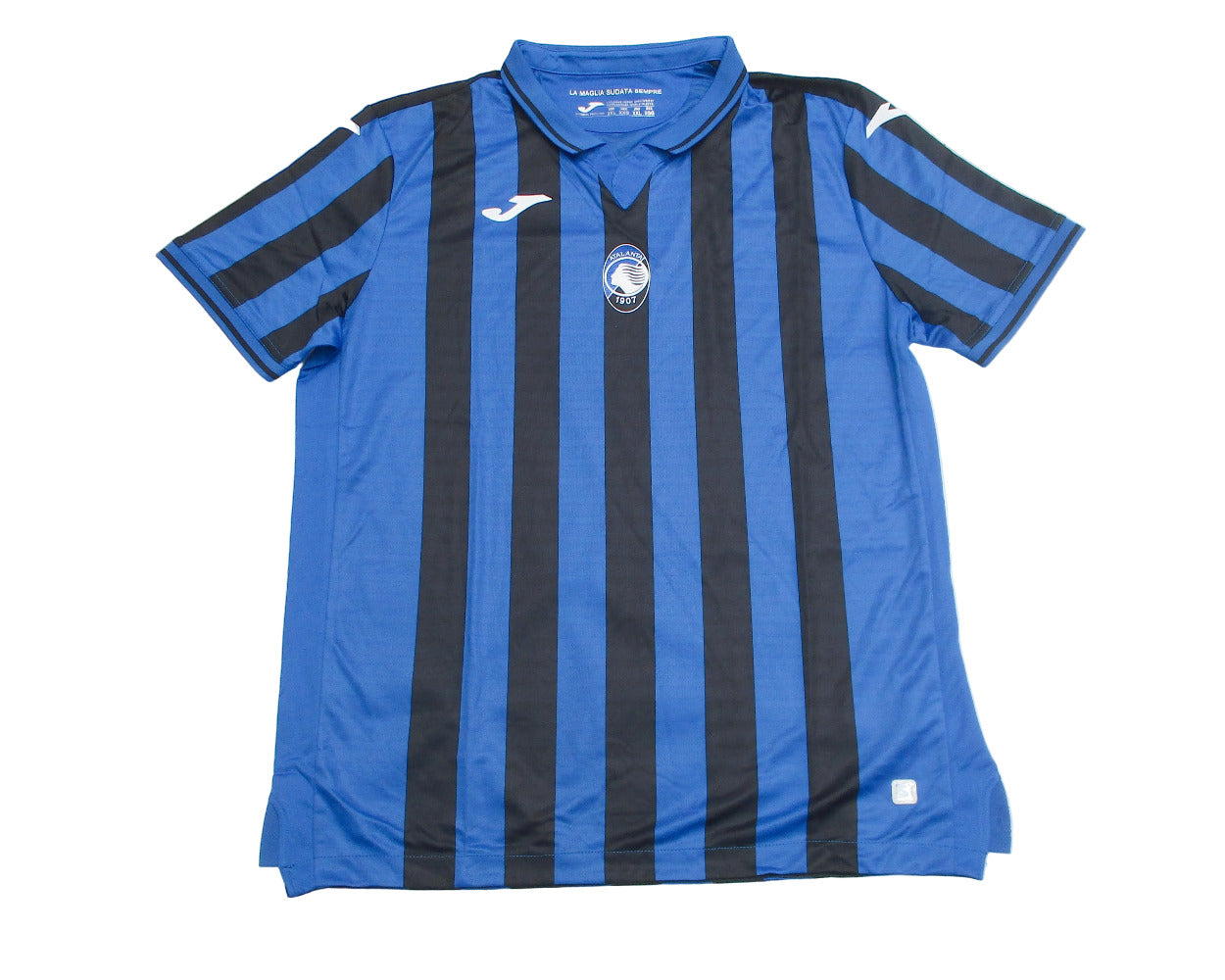Original Atalanta Bergamo Home Trikot 2019/20 von Joma in Blau-Schwarz, Herren XXL, neu mit Etiketten und aufgeflocktem Vereinswappen.