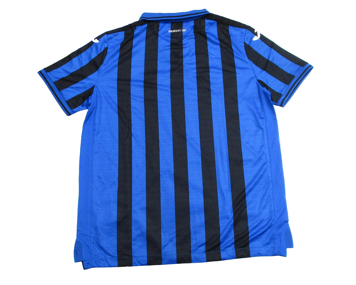 Original Atalanta Bergamo Home Trikot 2019/20 von Joma in Blau-Schwarz, Herren XXL, neu mit Etiketten und aufgeflocktem Vereinswappen. Rückseite.