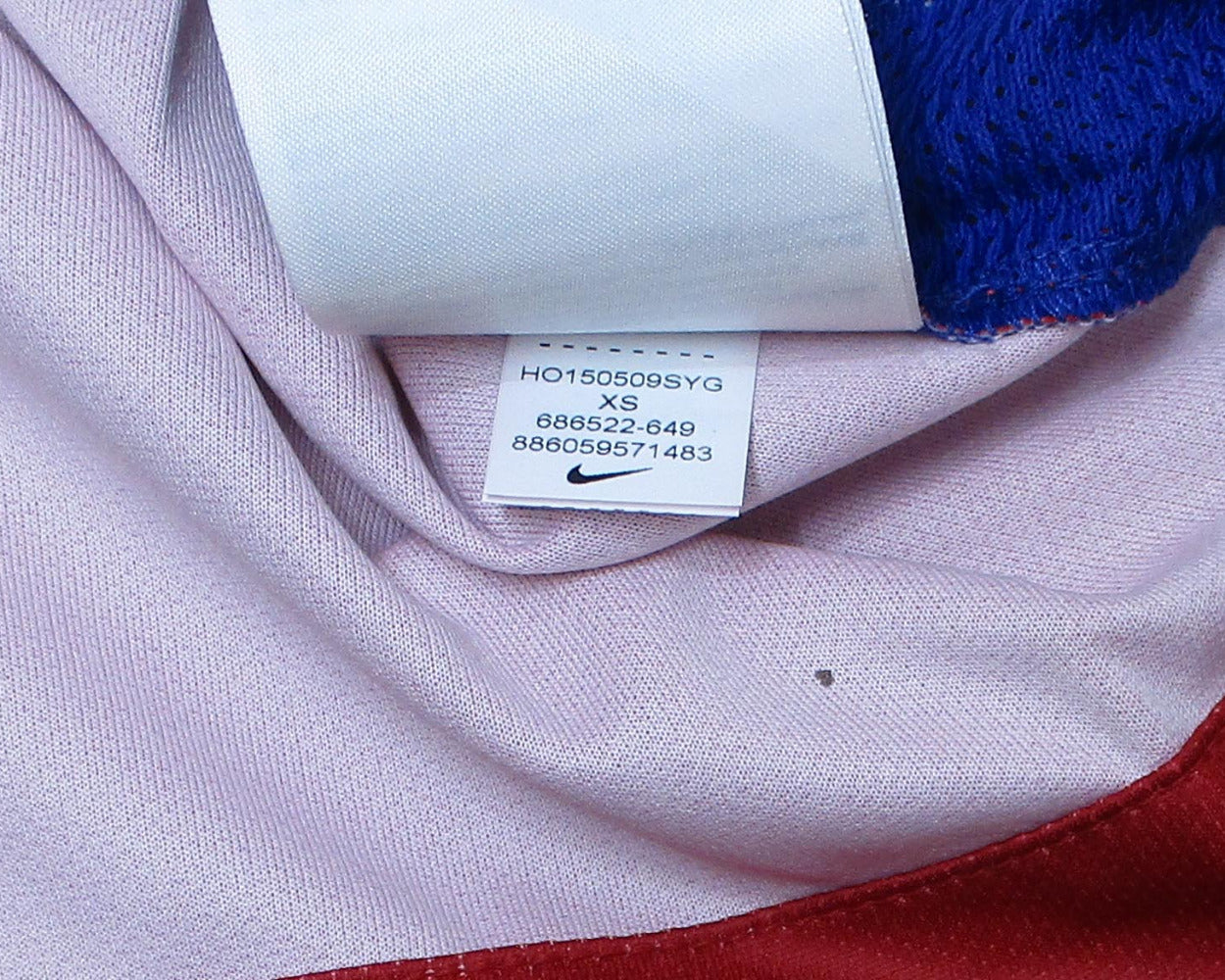 Atlético Madrid Heimtrikot Nike 2015/16 Kinder rot-weiß Dri-FIT. Detailansicht Innenlabel. 