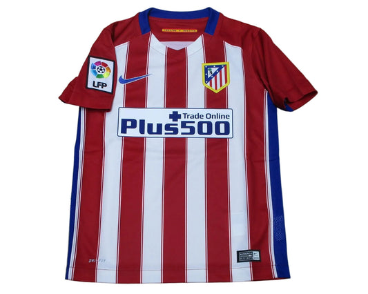 Atlético Madrid Heimtrikot Nike 2015/16 Kinder rot-weiß Dri-FIT Vorderansicht. 