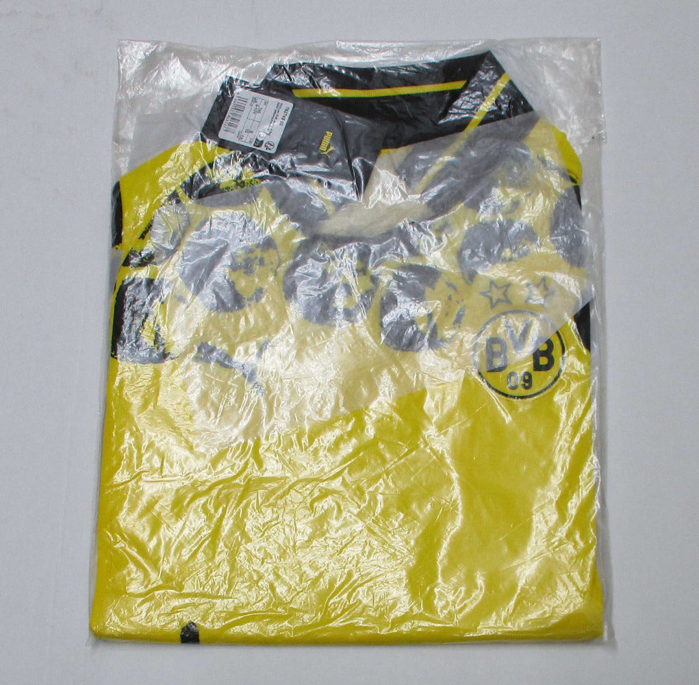 Gelbes Borussia Dortmund BVB Kinder Kidsuper Puma 2025. Ohne Sponsor. Als reduziertes Angebot günstig kaufen. Kindermodel. Originalverpackung.