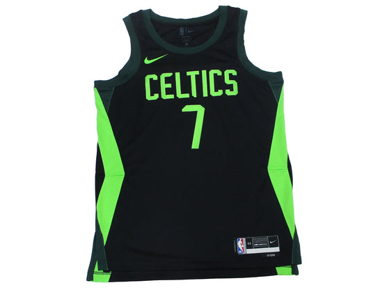 Boston Celtics Jaylen Brown Nike Swingman City Edition NBA Trikot. Offizielles Trikot in Herrengröße. Vorderansicht.