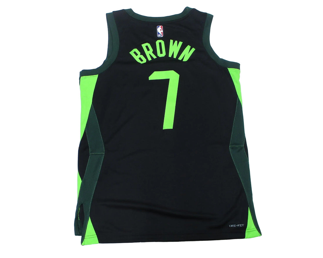 Boston Celtics Jaylen Brown Nike Swingman City Edition NBA Trikot. Offizielles Trikot in Herrengröße. Rückansicht.