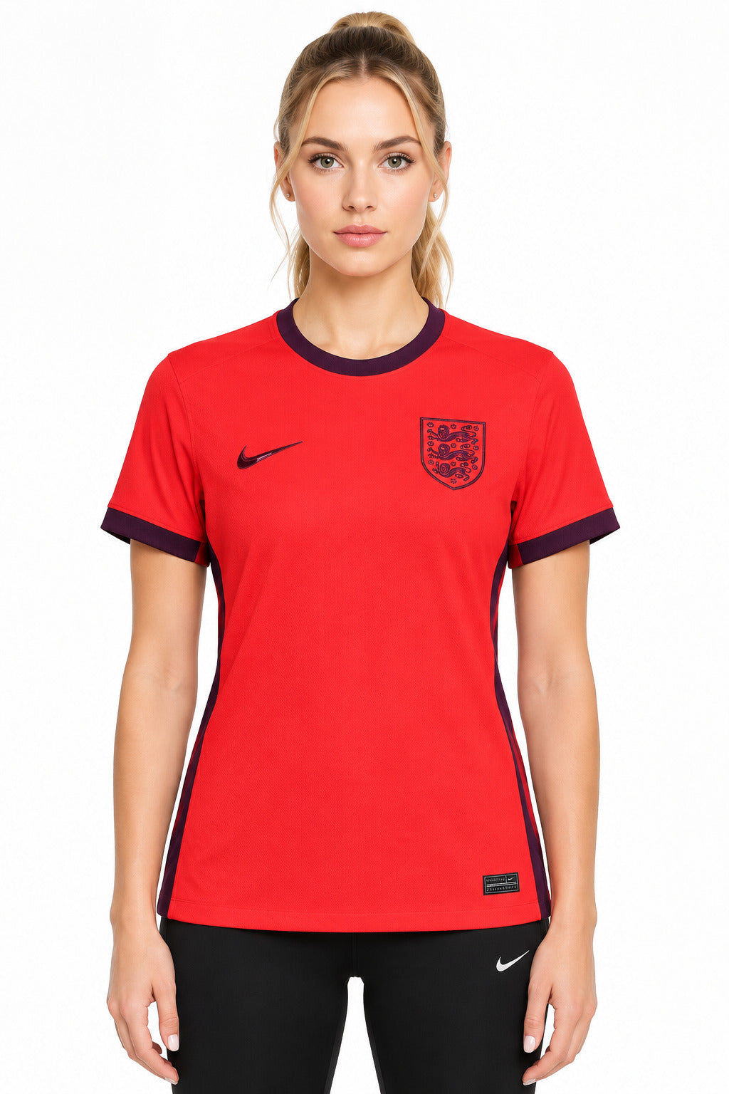 England Damen Trikot Away 2021 Nike Bright Crimson Deep Maroon Artikel CV5759-635 neu OVP – HOS-Trikots. Model.
