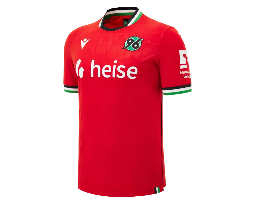 Hannover 96 Kinder Trikot Home 2026 2027 Macron Herren rot geprägte Wahrzeichen Eco Softlock neu mit Etikett.