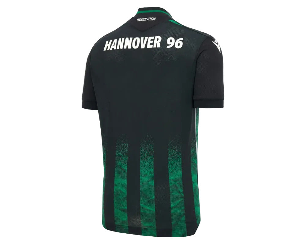 Hannover 96 Trikot Away 2026 2027 Macron Herren rot geprägte Wahrzeichen Eco Softlock neu mit Etikett. Rückseite.