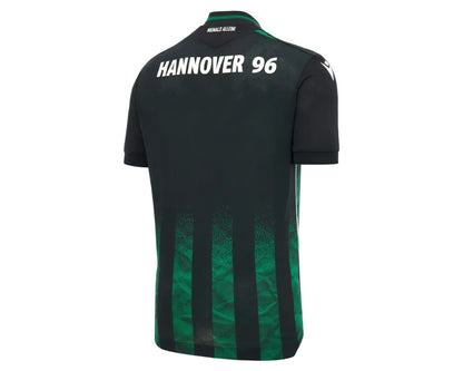 Hannover 96 Trikot Away 2026 2027 Macron Herren rot geprägte Wahrzeichen Eco Softlock neu mit Etikett. Rückseite.